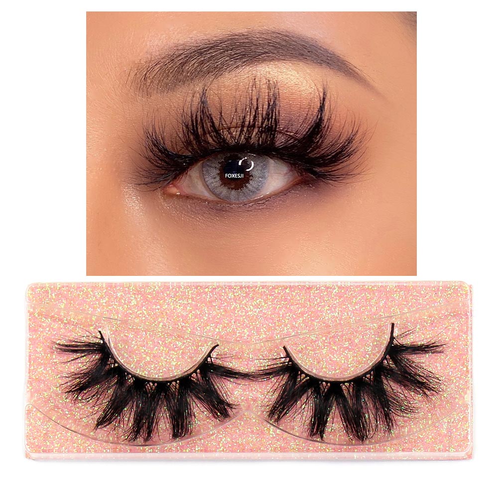 3D Mink Lashes Fluffy Soft Wispy Natural Cross Eyelash Extensions
