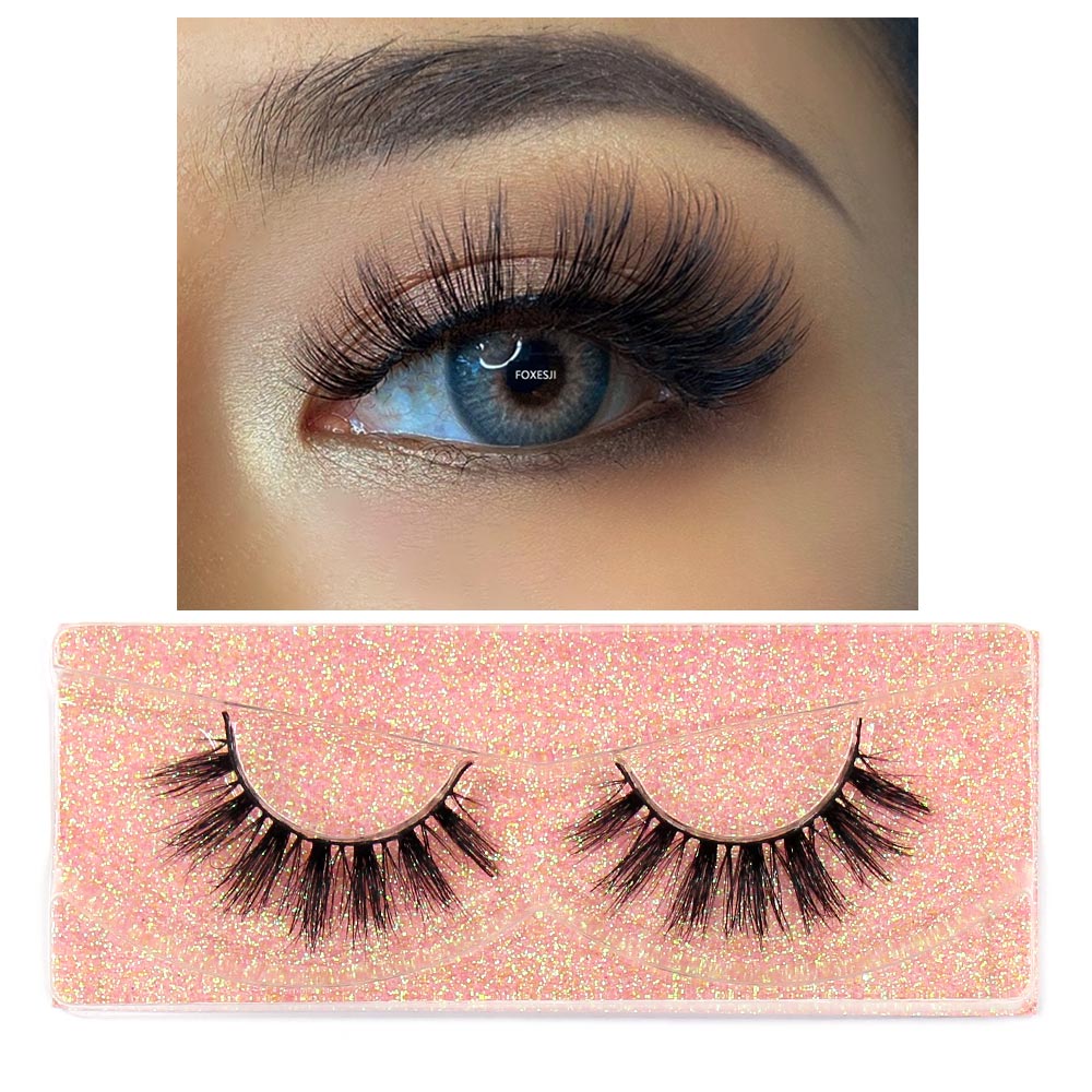 3D Mink Lashes Fluffy Soft Wispy Natural Cross Eyelash Extensions