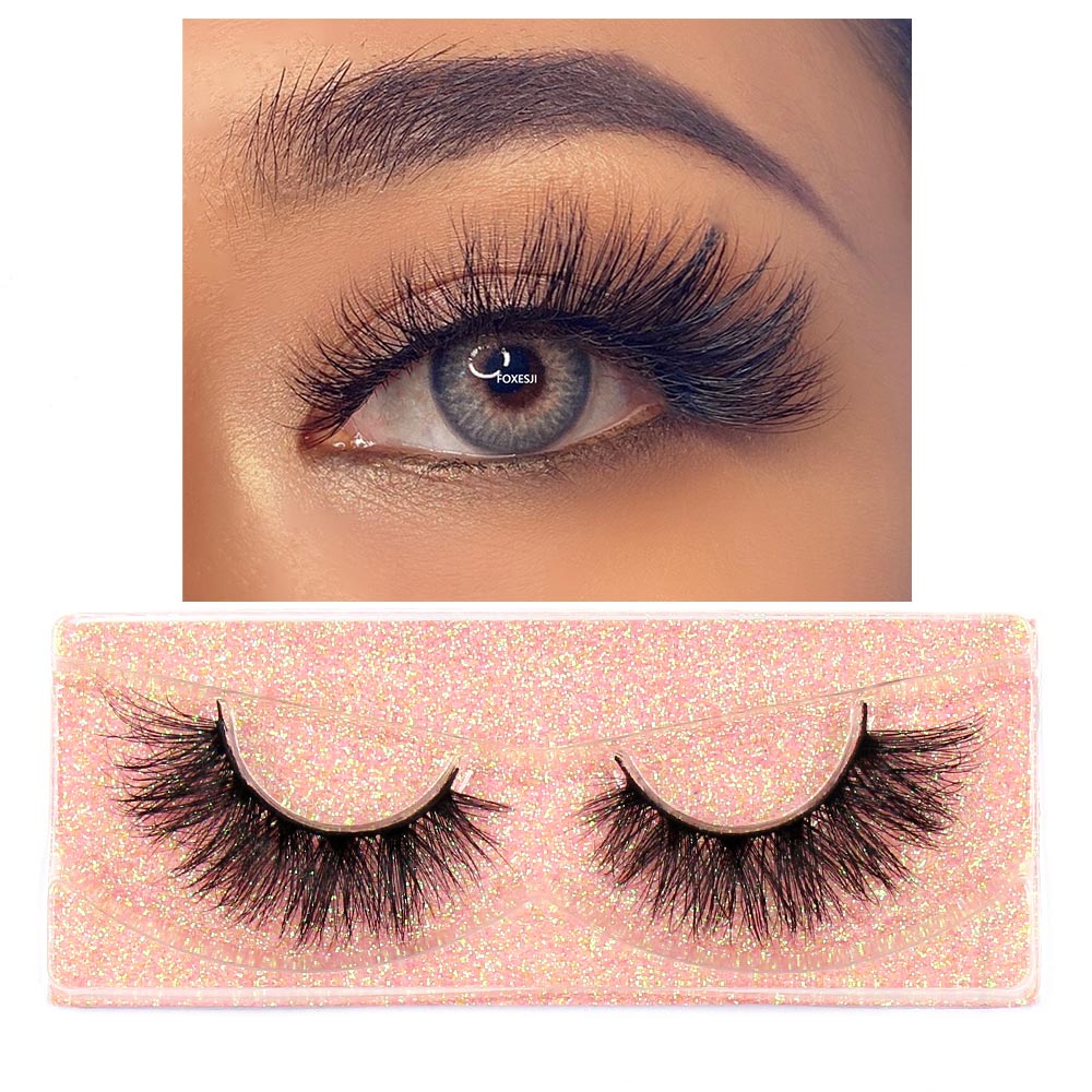 3D Mink Lashes Fluffy Soft Wispy Natural Cross Eyelash Extensions