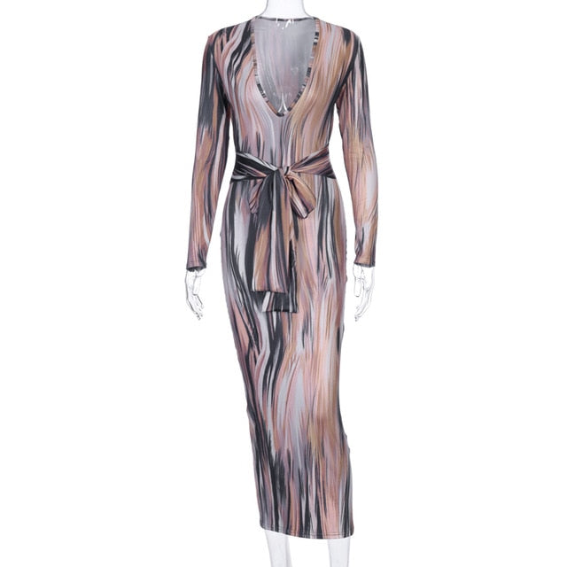 Tie Me Up Tie Dye Midi Dress