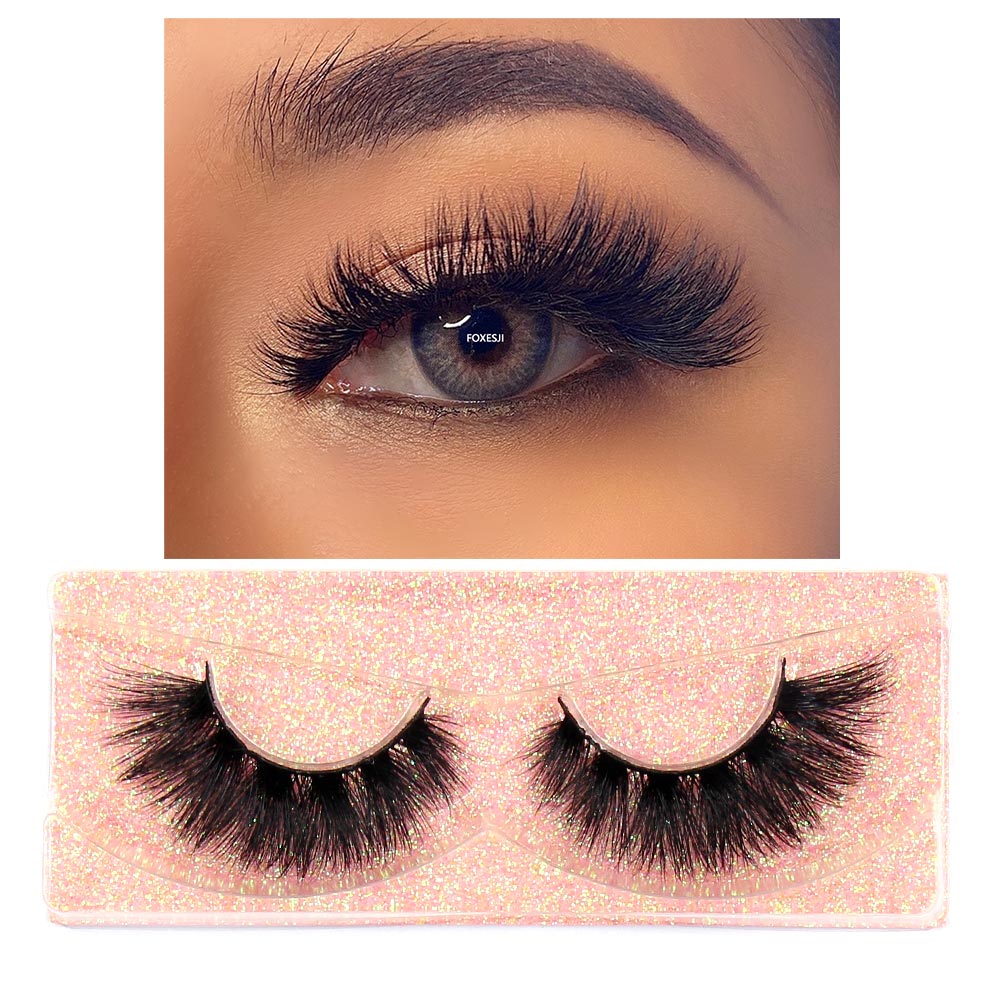 3D Mink Lashes Fluffy Soft Wispy Natural Cross Eyelash Extensions