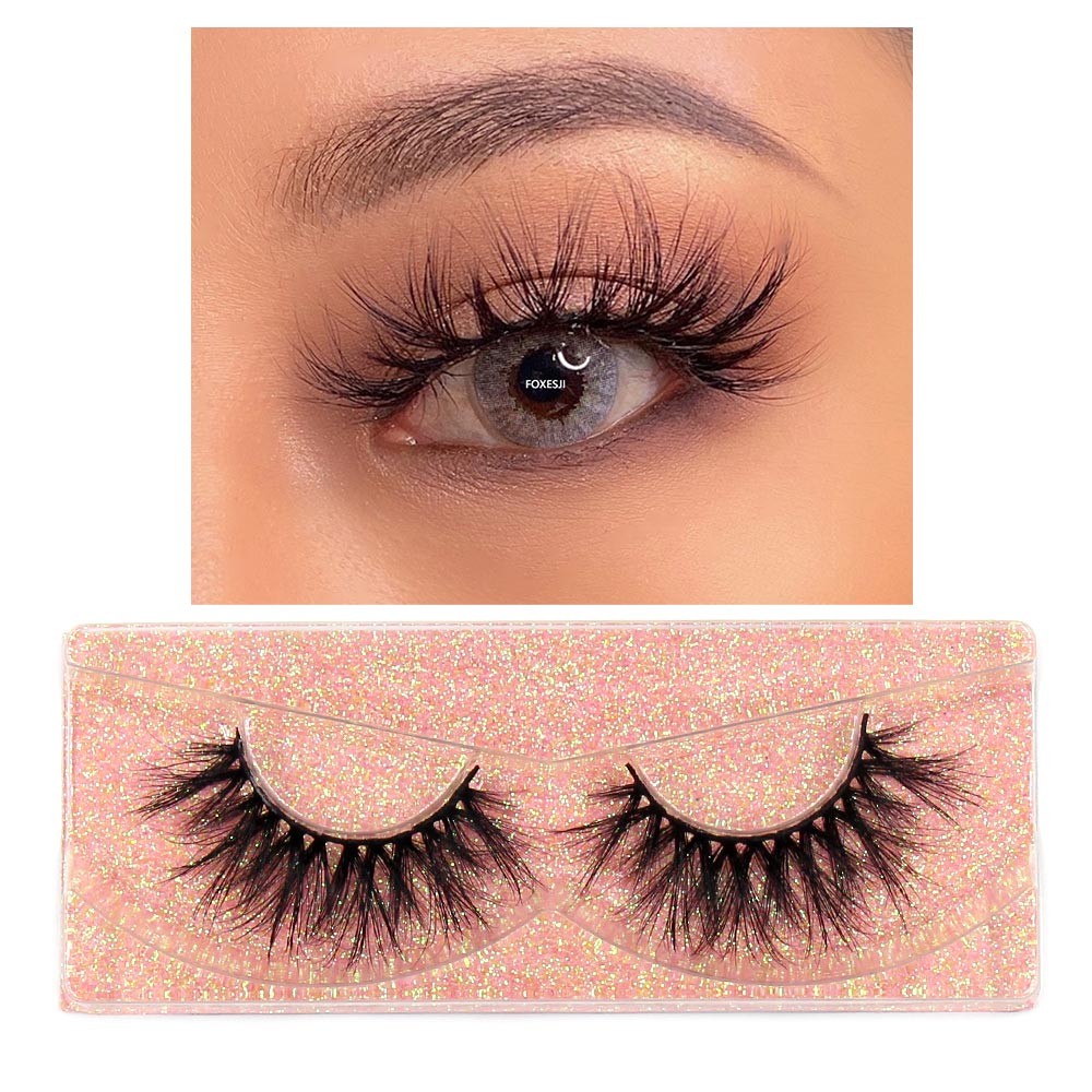 3D Mink Lashes Fluffy Soft Wispy Natural Cross Eyelash Extensions