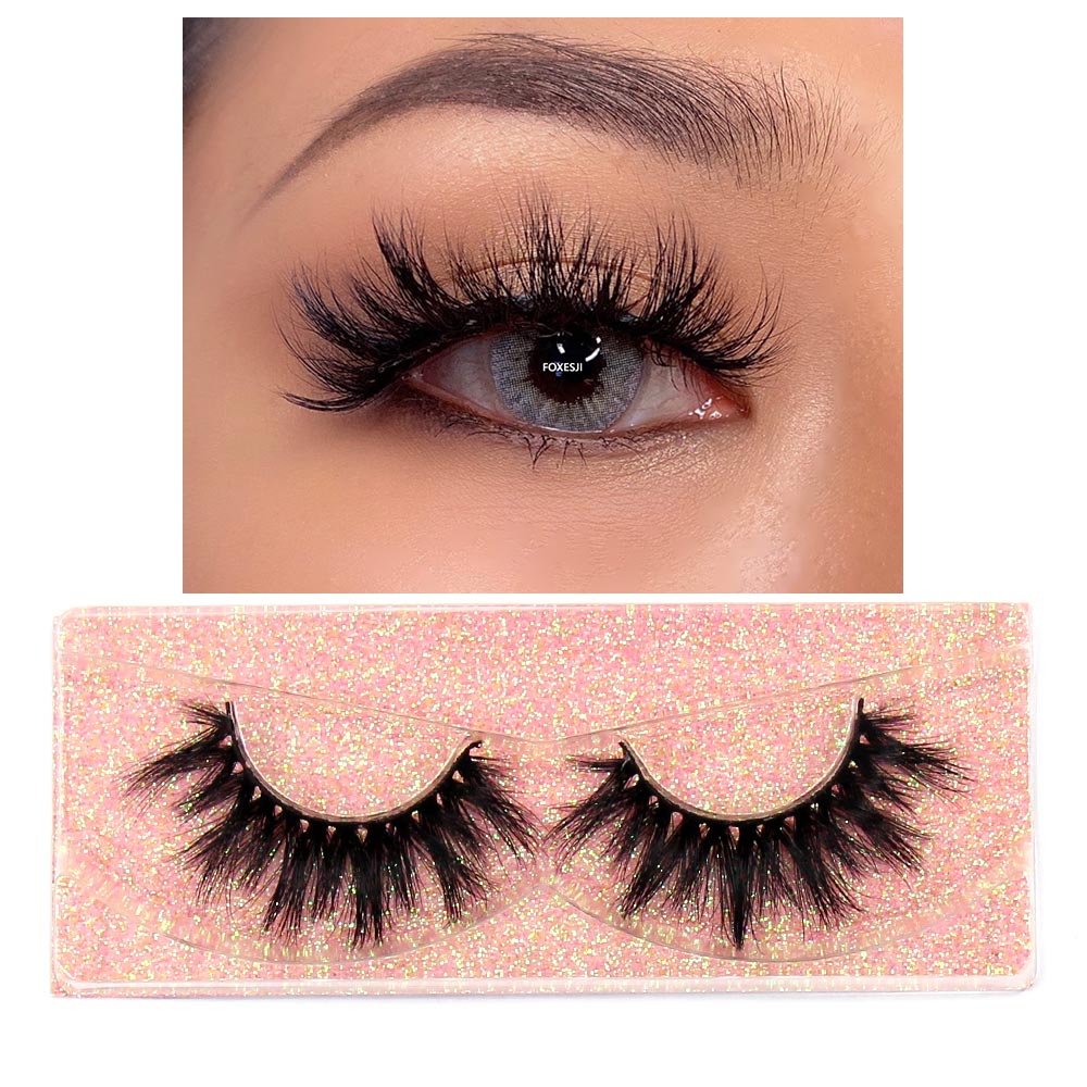 3D Mink Lashes Fluffy Soft Wispy Natural Cross Eyelash Extensions