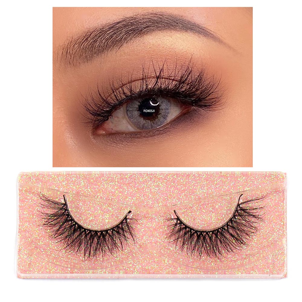 3D Mink Lashes Fluffy Soft Wispy Natural Cross Eyelash Extensions