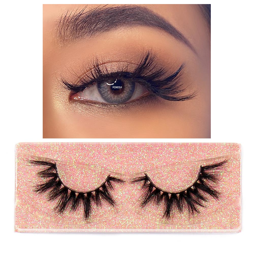 3D Mink Lashes Fluffy Soft Wispy Natural Cross Eyelash Extensions