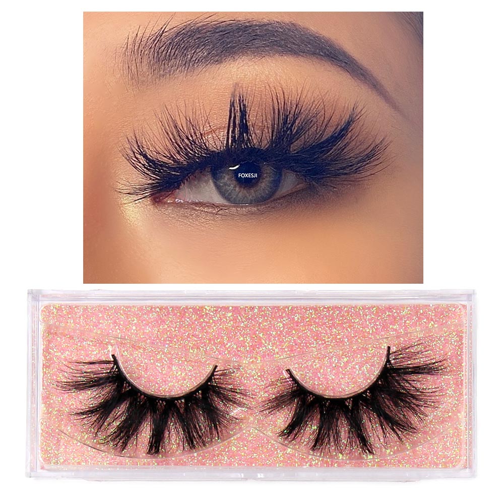 3D Mink Lashes Fluffy Soft Wispy Natural Cross Eyelash Extensions