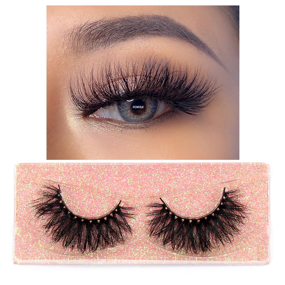 3D Mink Lashes Fluffy Soft Wispy Natural Cross Eyelash Extensions