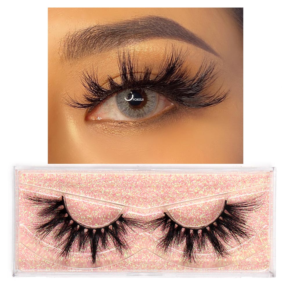 3D Mink Lashes Fluffy Soft Wispy Natural Cross Eyelash Extensions