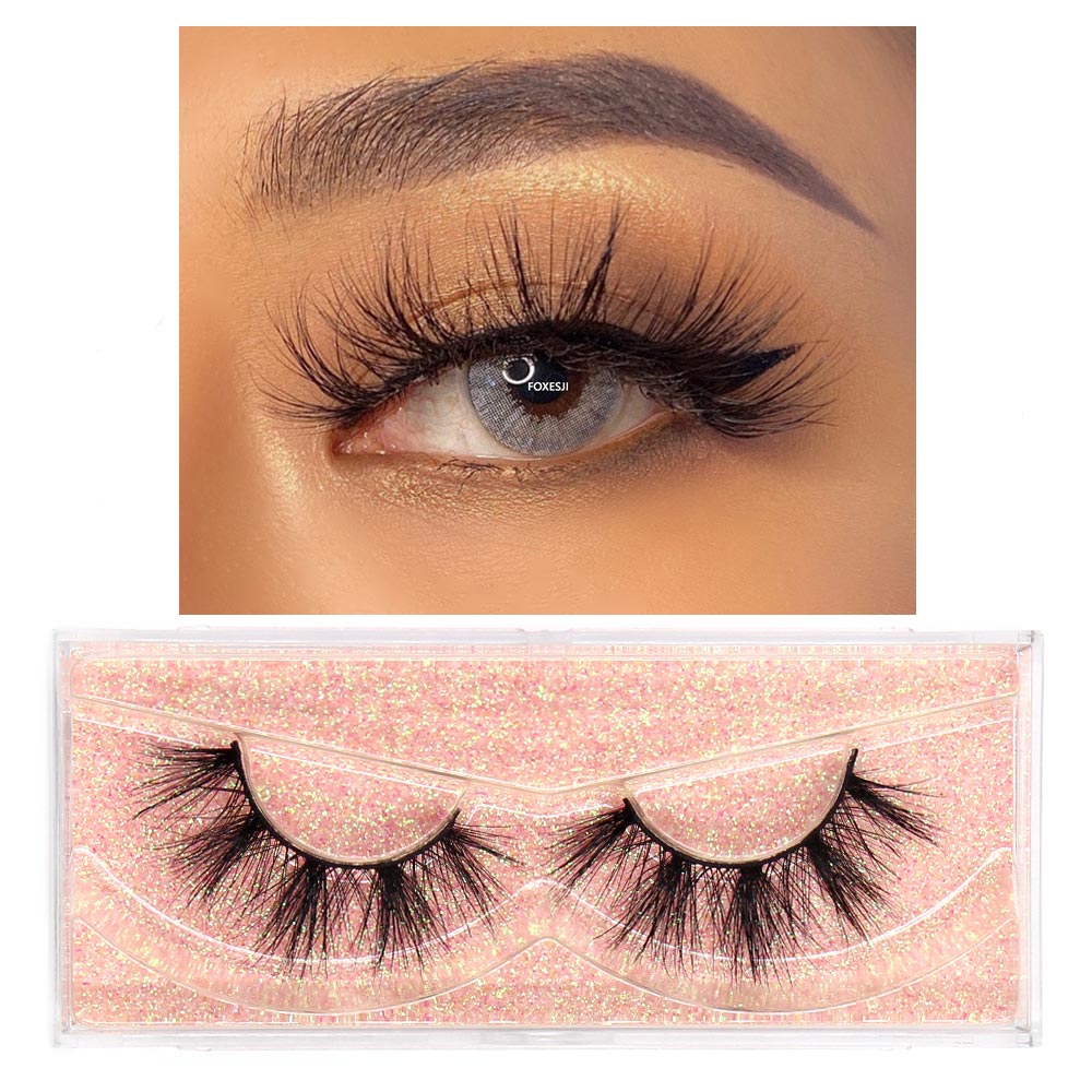 3D Mink Lashes Fluffy Soft Wispy Natural Cross Eyelash Extensions