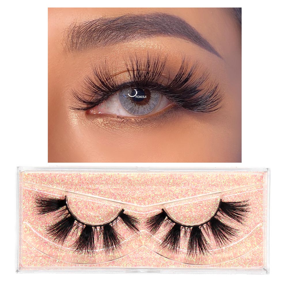 3D Mink Lashes Fluffy Soft Wispy Natural Cross Eyelash Extensions