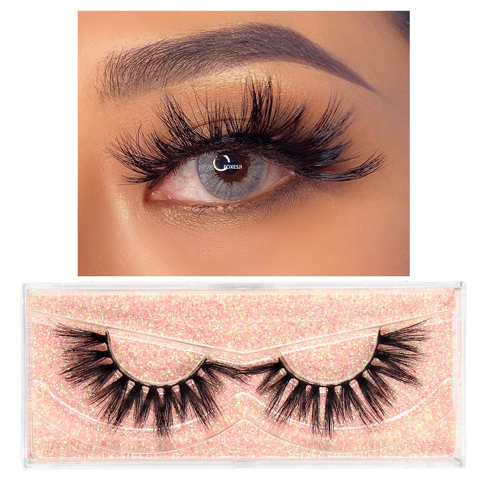 3D Mink Lashes Fluffy Soft Wispy Natural Cross Eyelash Extensions