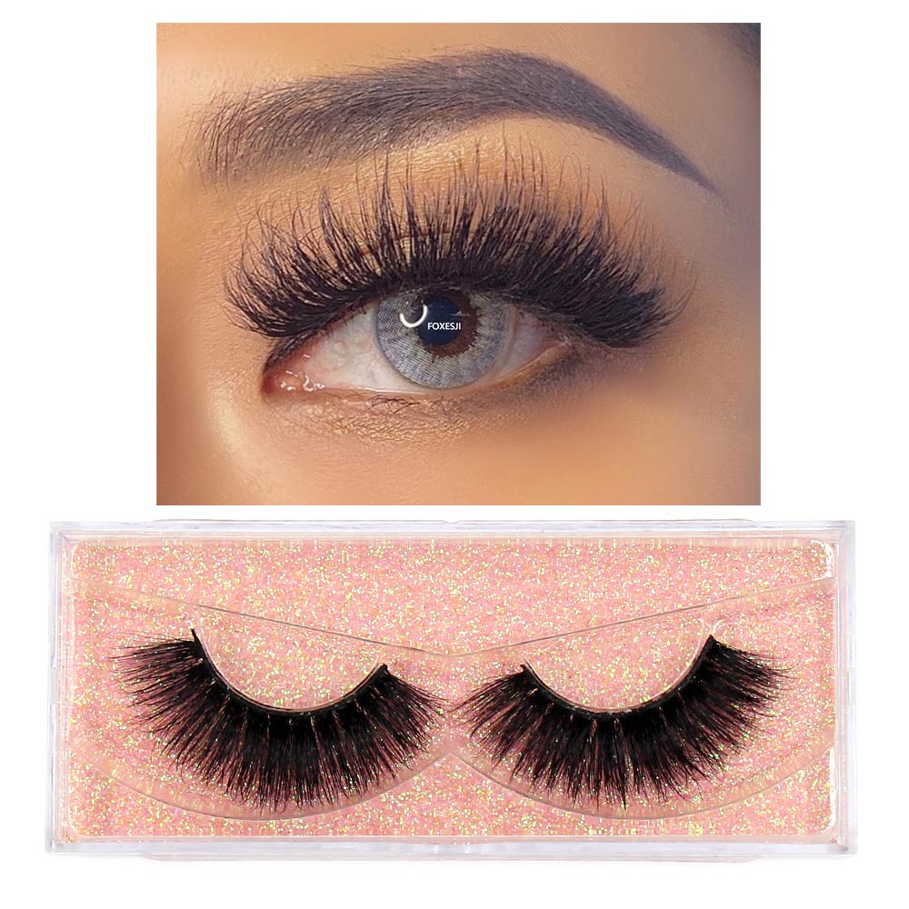 3D Mink Lashes Fluffy Soft Wispy Natural Cross Eyelash Extensions