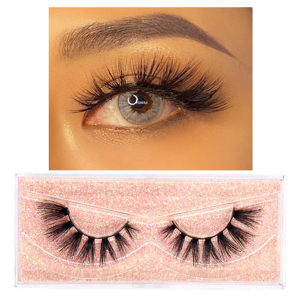 3D Mink Lashes Fluffy Soft Wispy Natural Cross Eyelash Extensions