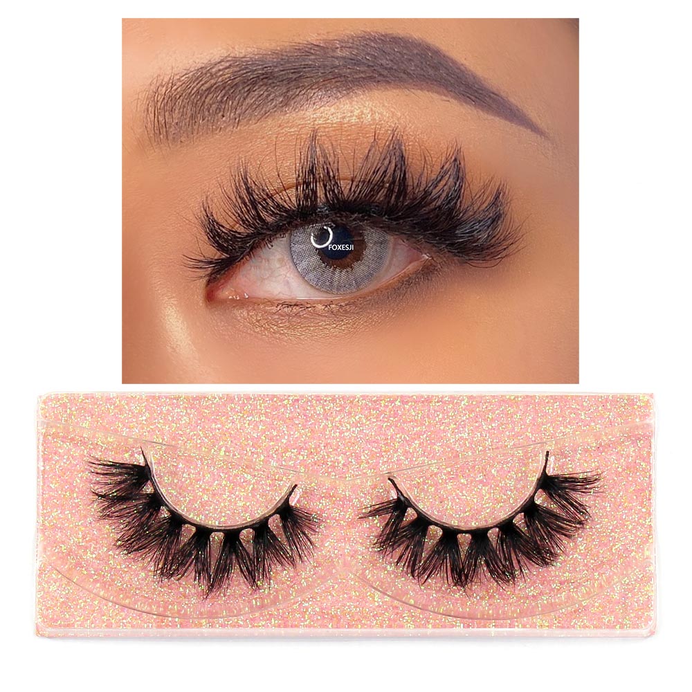 3D Mink Lashes Fluffy Soft Wispy Natural Cross Eyelash Extensions