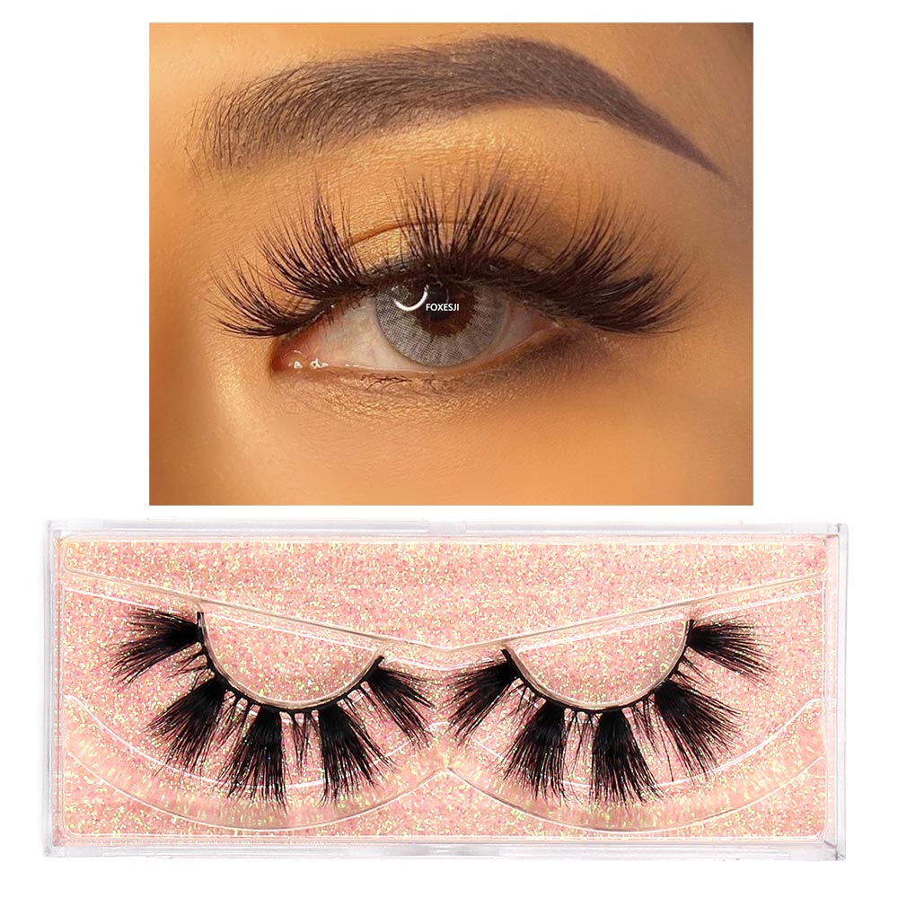 3D Mink Lashes Fluffy Soft Wispy Natural Cross Eyelash Extensions