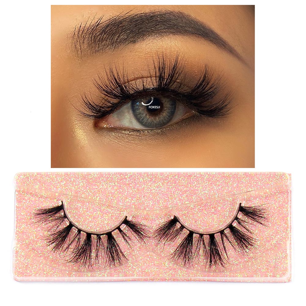 3D Mink Lashes Fluffy Soft Wispy Natural Cross Eyelash Extensions