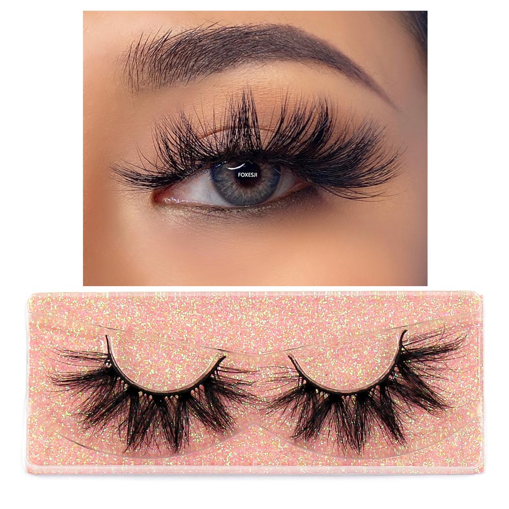 3D Mink Lashes Fluffy Soft Wispy Natural Cross Eyelash Extensions