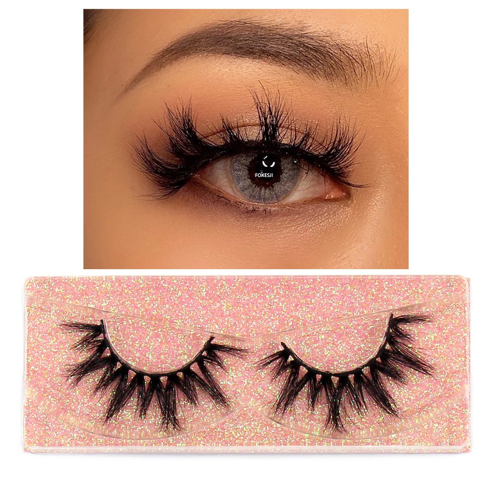 3D Mink Lashes Fluffy Soft Wispy Natural Cross Eyelash Extensions