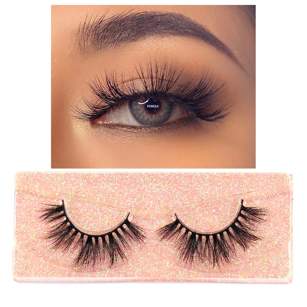 3D Mink Lashes Fluffy Soft Wispy Natural Cross Eyelash Extensions