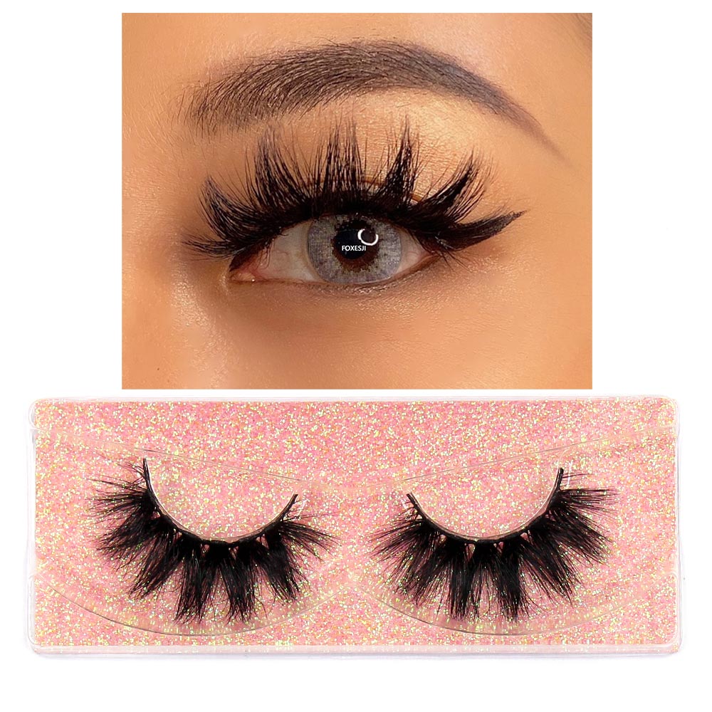 3D Mink Lashes Fluffy Soft Wispy Natural Cross Eyelash Extensions