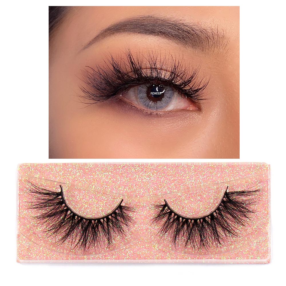 3D Mink Lashes Fluffy Soft Wispy Natural Cross Eyelash Extensions