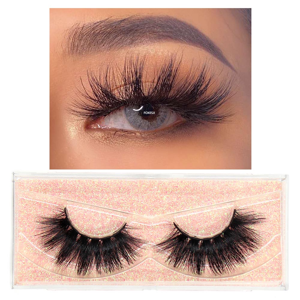 3D Mink Lashes Fluffy Soft Wispy Natural Cross Eyelash Extensions