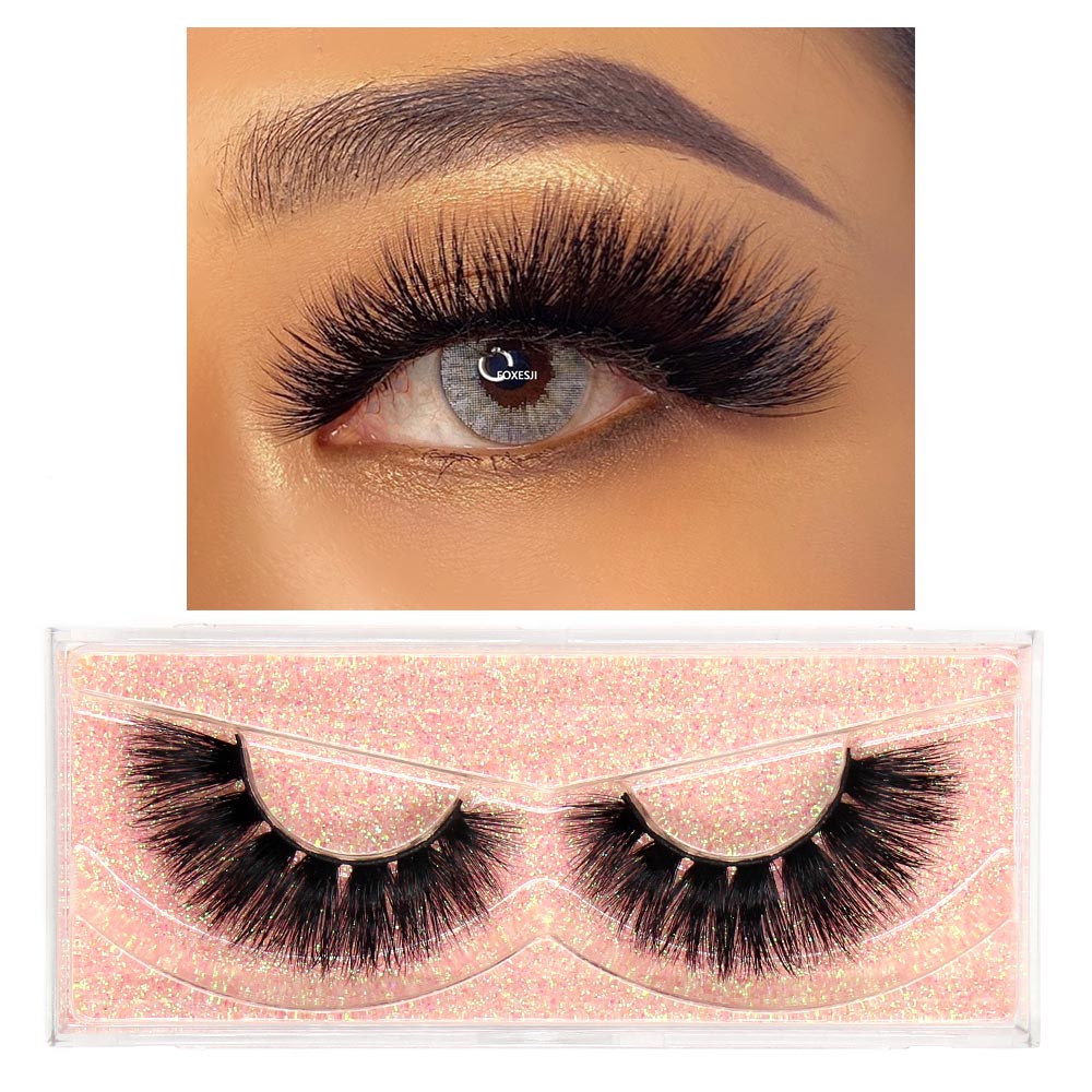 3D Mink Lashes Fluffy Soft Wispy Natural Cross Eyelash Extensions