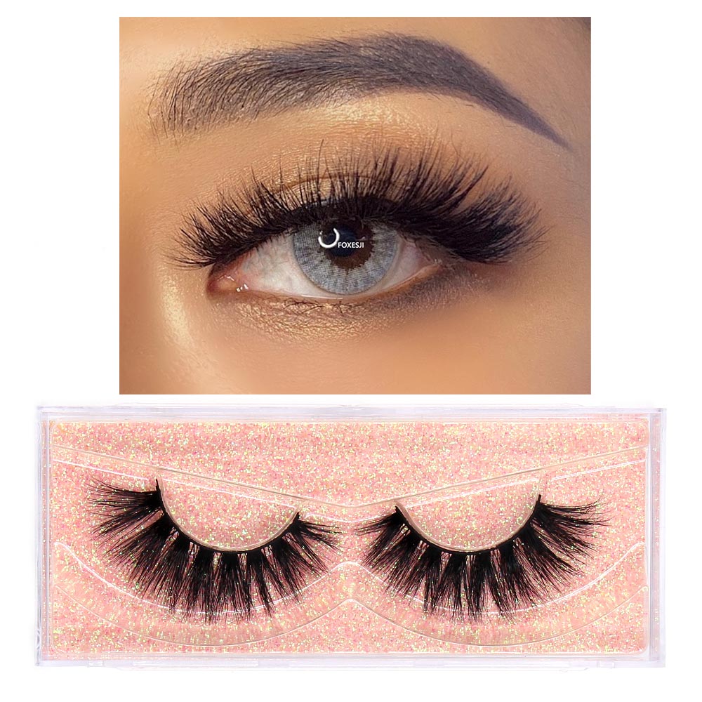 3D Mink Lashes Fluffy Soft Wispy Natural Cross Eyelash Extensions