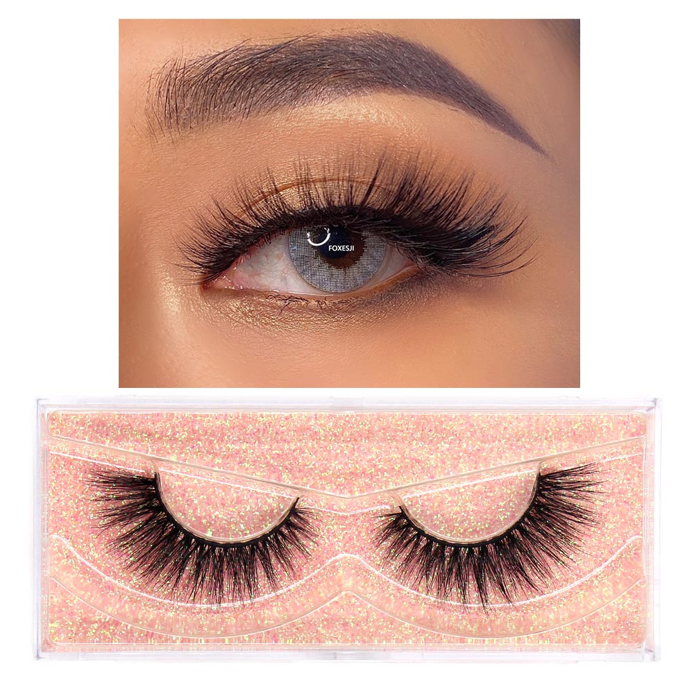 3D Mink Lashes Fluffy Soft Wispy Natural Cross Eyelash Extensions