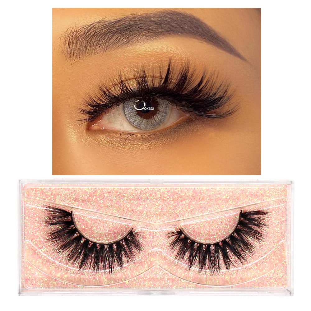 3D Mink Lashes Fluffy Soft Wispy Natural Cross Eyelash Extensions