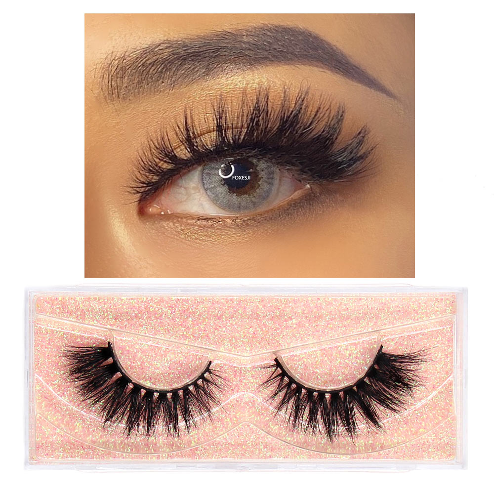 3D Mink Lashes Fluffy Soft Wispy Natural Cross Eyelash Extensions